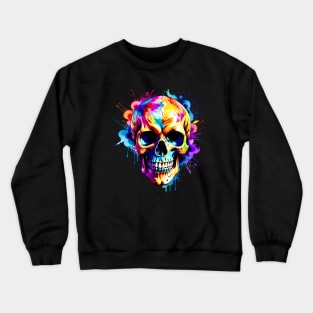 Colored Skull Design in Vibrant Vector Style Crewneck Sweatshirt